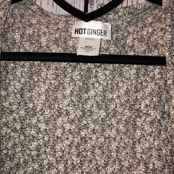 Plus Size Duster- Gray/Black/White/Silver - Picture 2 of 6